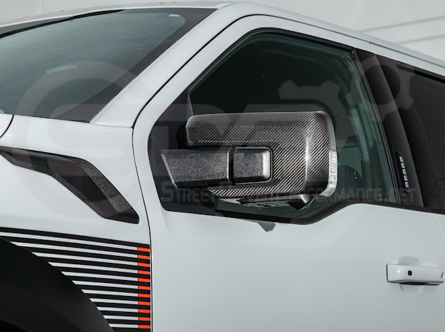 2022-UP FORD F-150 LIGHTNING | FACTORY STYLE CARBON FIBER SIDE MIRROR CAP COVERS (PAIR)