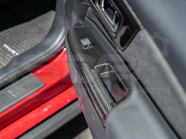 2015-2023 FORD MUSTANG S550 | CARBON FIBER SIDE DOOR GLASS LIFTING PANEL COVER TRIM