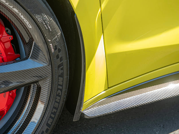 2020+ CHEVROLET CORVETTE C8 Z06 & E-RAY | CARBON FLASH XL EXTENDED FRONT SPLASH GUARD