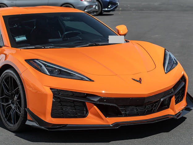 2023-Up Corvette C8 Z06 & E-Ray | “Z07 Performance Package” PAINTED CARBON FIBER Lip Splitter Ground Effects with Canards