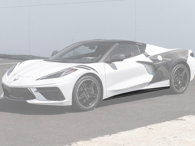 2020+ CHEVROLET CORVETTE C8 SIDE SKIRTS ROCKER PANELS GROUND EFFECTS