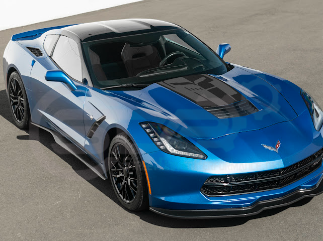 2014-2019 CORVETTE C7 BASE | JAKE SKULL LOGO HOOD VINYL DECAL STRIPE