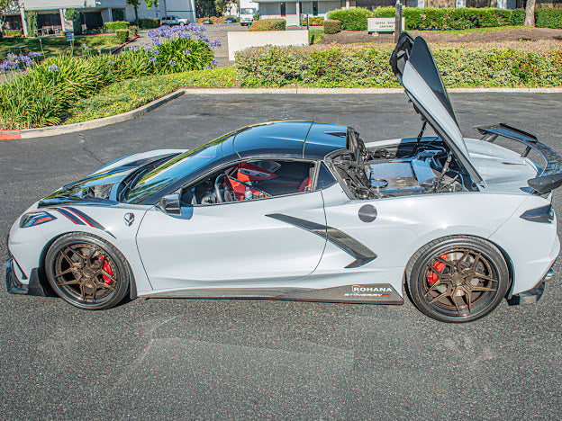 2020+ CHEVROLET CORVETTE C8 HTC | FACTORY STYLE CARBON FIBER ENGINE BAY PANEL COVER REPLACEMENT