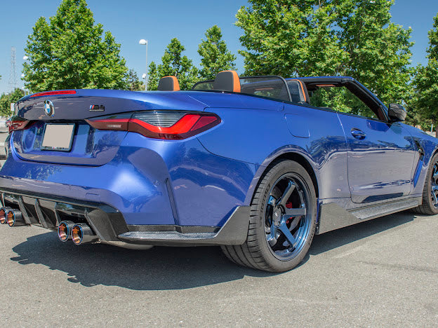 2021-Up BMW G82 / G83 M4 | M-Performance Style CARBON FIBER Rear Apron Lip Splitter Ground Effects (Pair)