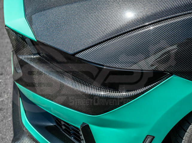 2024-Up Ford Mustang S650 Dark Horse | CARBON FIBER Front Upper Grille Insert Trim Pair