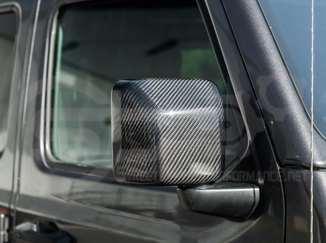 2018-UP JEEP WRANGLER GLADIATOR CARBON FIBER MIRROR CAP COVERS PAIR