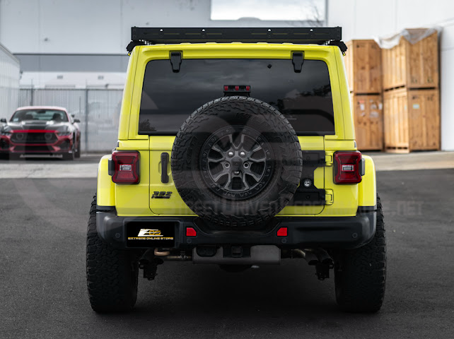 2018-UP JEEP WRANGLER JL & 2020-PRESENT JEEP GLADIATOR JT | CARBON STEEL BLACK TOP ROOF CARGO RACK (FULL & HALF LENGTH)