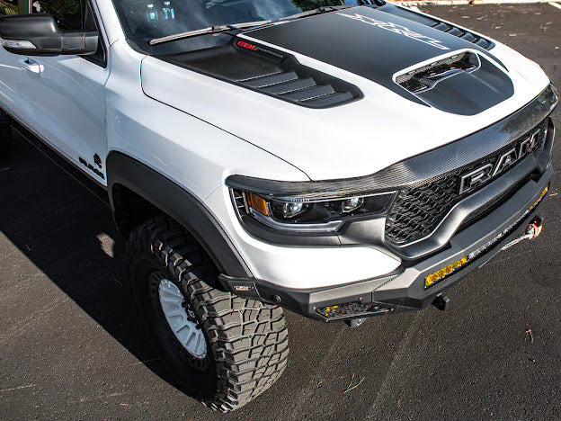 2019-UP RAM 1500 TRX CARBON FIBER FRONT UPPER GRILLE TRIM SURROUNDING