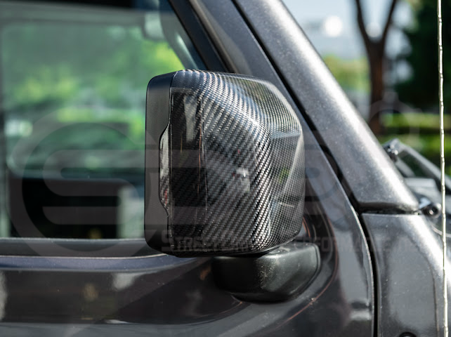 2018-UP JEEP WRANGLER GLADIATOR CARBON FIBER MIRROR CAP COVERS PAIR