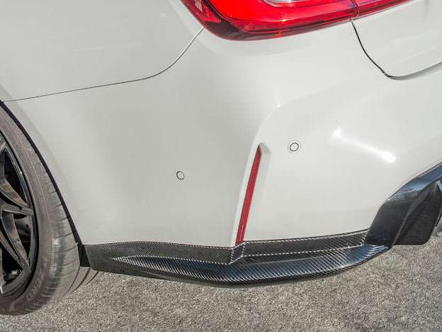 2021-Up BMW G80 M3 | Factory Style CARBON FIBER Rear Apron Lip Splitter Pair