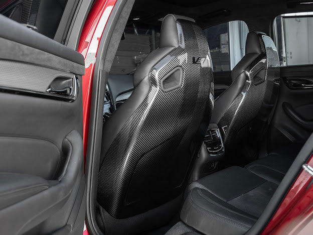 2016+ CADILLAC CTS-V3  | RECARO CARBON FIBER SEAT REAR PANEL COVER REPLACEMENT (DRIVER AND PASSENGER)
