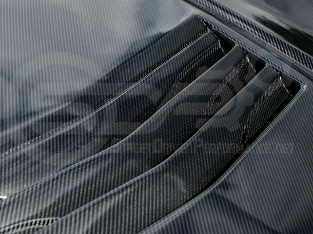 2020-Up Cadillac CT5 / CT5-V / CT5-V Blackwing | “CTS-V, V3” Style CARBON FIBER Front Vented Hood