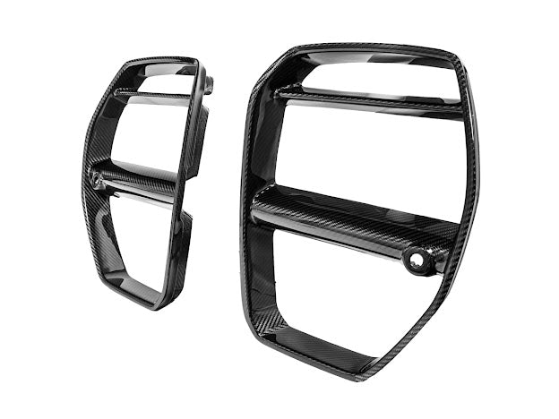 2021-UP BMW G80 M3 & G82 / G83 M4 | VORSTEINER STYLE CARBON FIBER FRONT KIDNEY GRILLE TRIM SURROUNDING INSERT (PAIR)