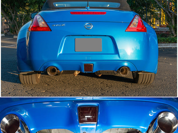 2009-PRESENT NISSAN 370Z Z34 STAINLESS STEEL AXLE BACK 4.5" DUAL TIPS EXHAUST