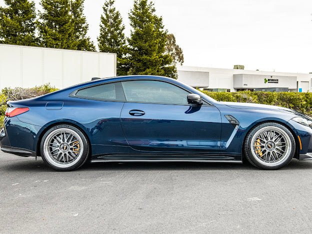 2021-Up BMW G82 G83 M4 M-Performance Extended Style | CARBON FIBER *ADD-ON* Side Skirts Extension Rocker Panel Ground Effects