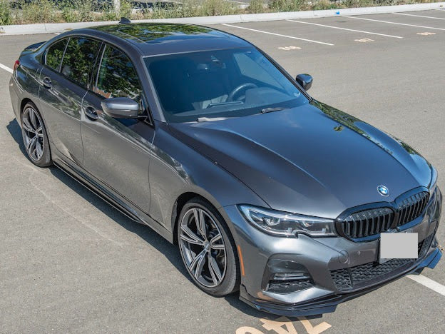 2019-Up BMW G20 3-Series M-Sport | SDP Performance Style GLOSSY BLACK Front Bumper Lip Splitter Ground Effects