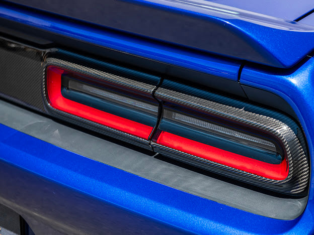 2015-2023 DODGE CHALLENGER | FACTORY STYLE CARBON FIBER REAR TAILLIGHT BAZEL COVER
