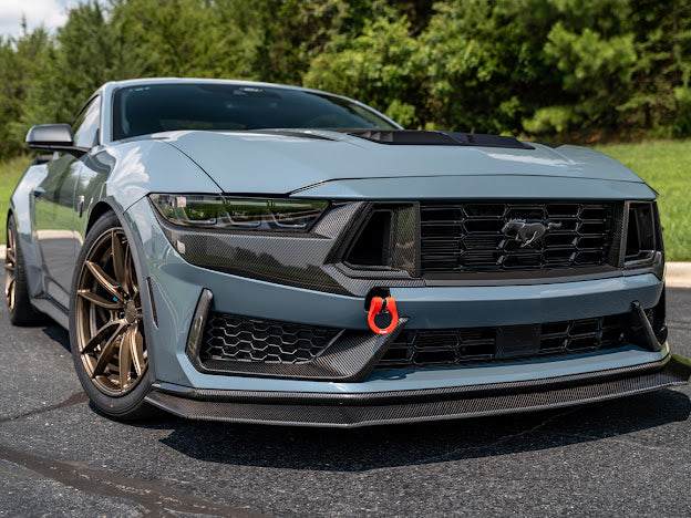 2024-Up Ford Mustang S650 Dark Horse | CARBON FIBER Front Lower Grille Insert Pair