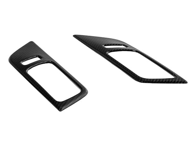 2024-Up Ford Mustang S650 | CARBON FIBER Interior Side Door Handle Panel Cover