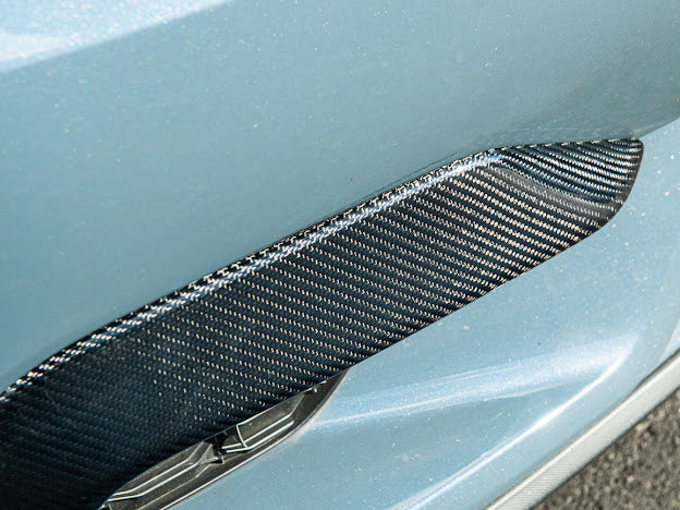 2024-UP FORD MUSTANG ECOBOOST | CARBON FIBER FRONT LOWER SIDE GRILLE INSERTS PAIR