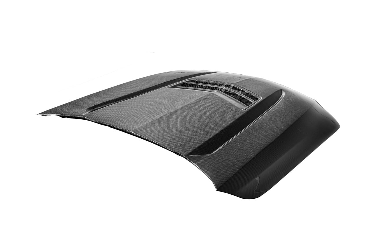 2020+ Cadillac CT4 / CT4-V / CT4-V Black Wing / CT4 SPORT | Blackwing Style Carbon Fiber Vented Front Hood