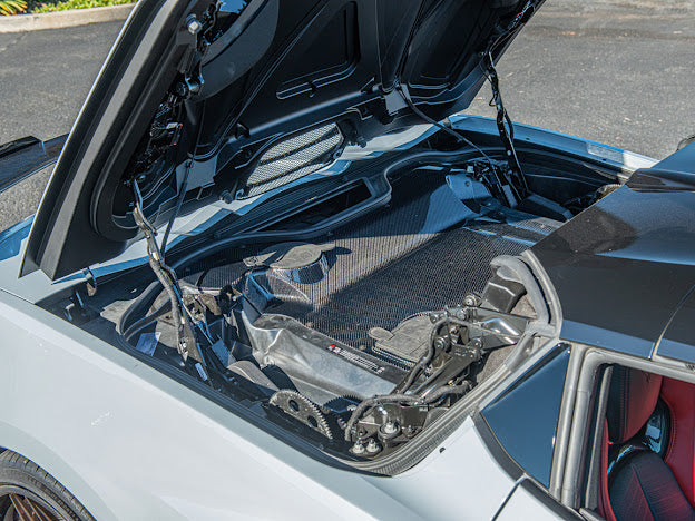 2020+ CHEVROLET CORVETTE C8 HTC | FACTORY STYLE CARBON FIBER ENGINE BAY PANEL COVER REPLACEMENT