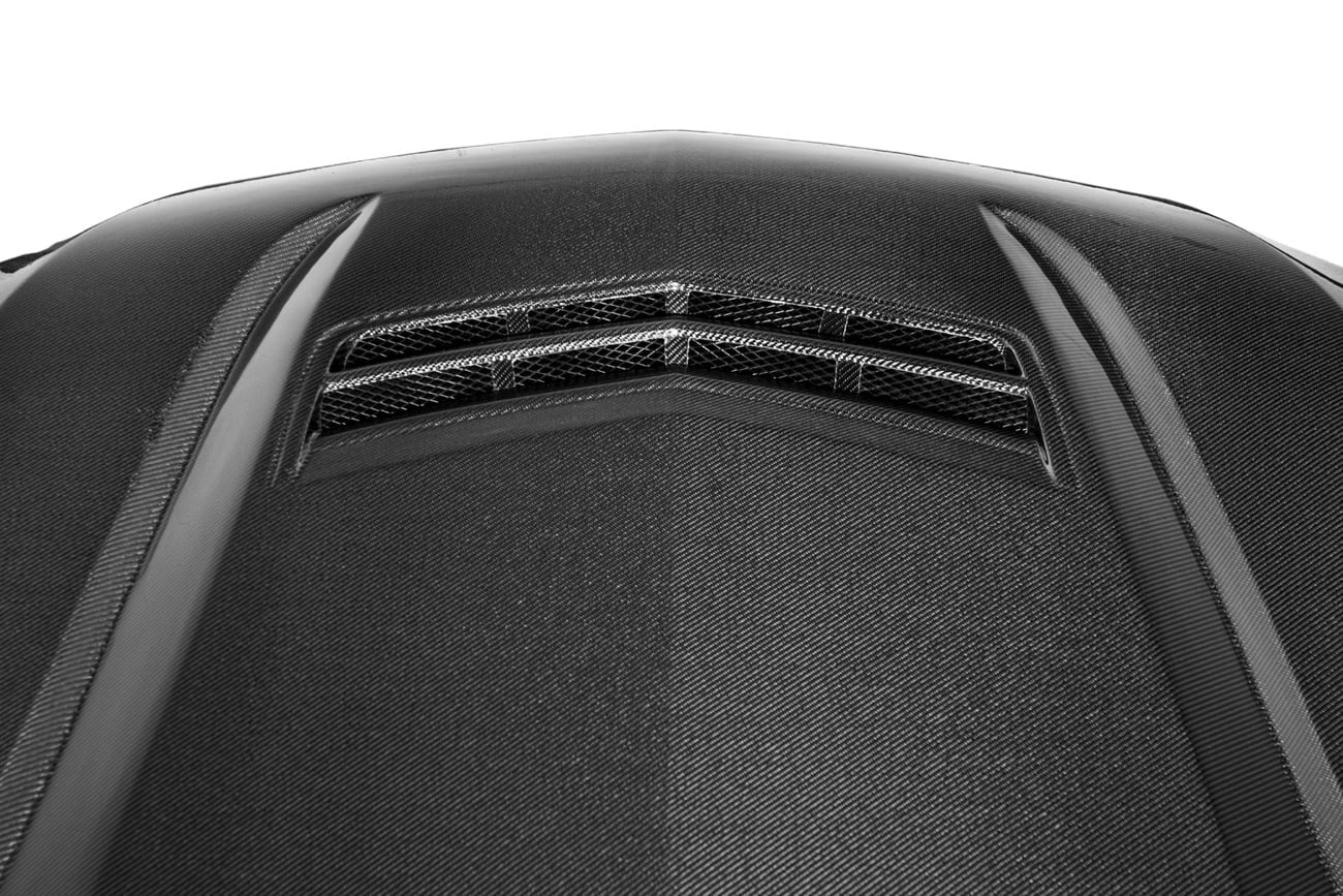 2020+ Cadillac CT4 / CT4-V / CT4-V Black Wing / CT4 SPORT | Blackwing Style Carbon Fiber Vented Front Hood