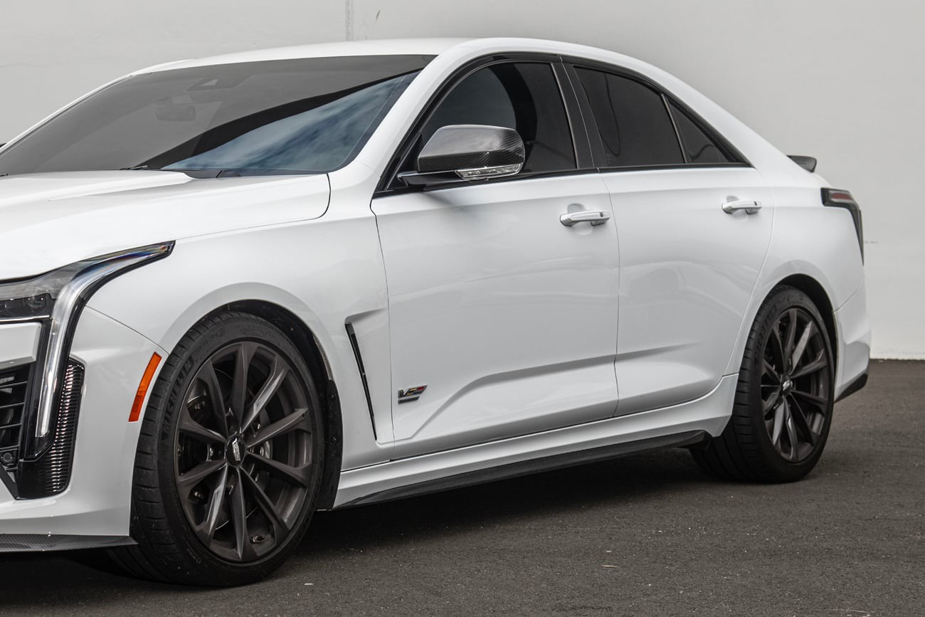 2020+ Cadillac CT4 / CT4-V / CT4-V Blackwing | Carbon Fiber Side Skirts Rocker Panels Ground Effects