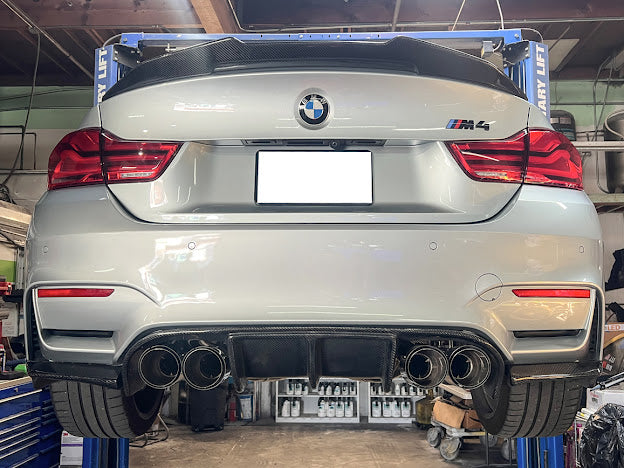 2014-2019 BMW F80 M3 & F82 / F83 M4 | MUFFLER AXLE BACK WITH RESONATED MID PIPE CAT BACK EXHAUST
