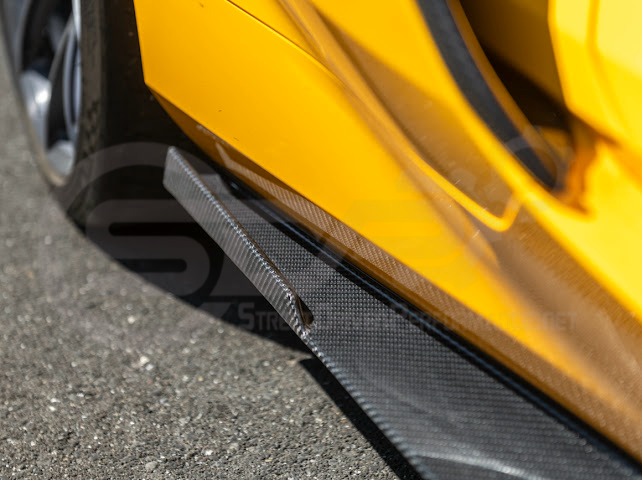2023-UP CHEVROLET CORVETTE C8 Z06 & E-RAY | SDP PERFORMANCE TRACK STYLE CARBON FIBER SIDE SKIRTS ROCKER PANEL GROUND EFFECTS