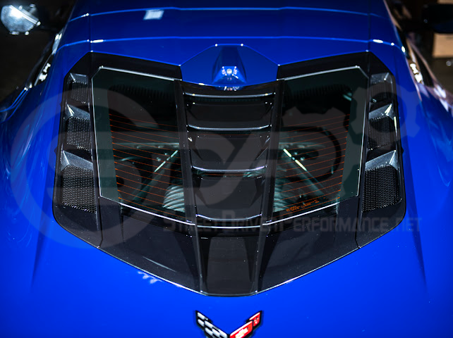 2020+ CORVETTE C8 ALL MODELS | ZR1 STYLE CARBON FLASH REAR WINDOW HATCH VENT LOUVER COVER