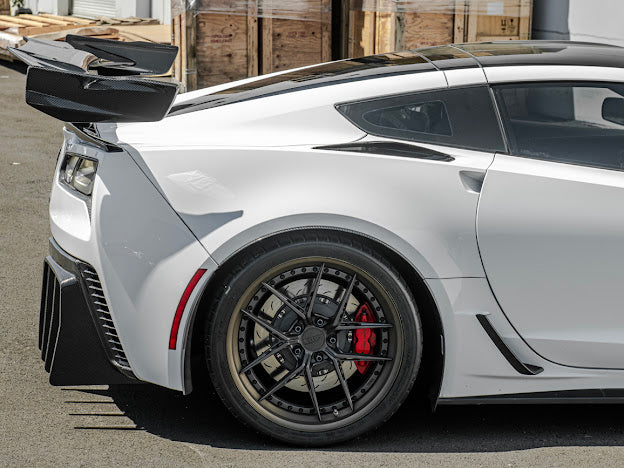 2014-2019 CORVETTE C7 | CARBON FIBER ZR1 EXTENDED REAR SPOILER HIGH WING