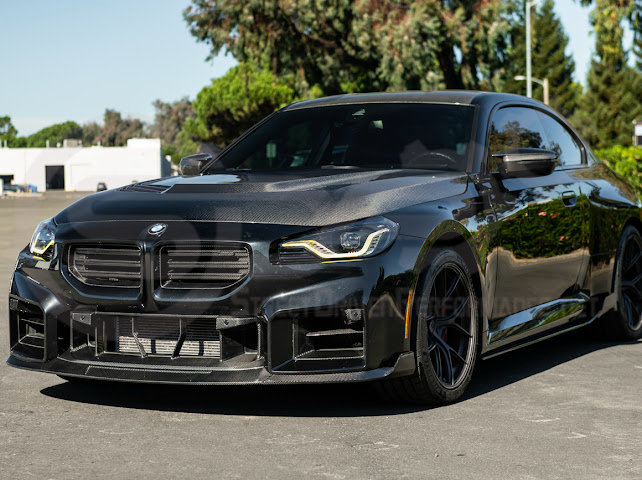 2023-Up BMW G87 M2 | V Style CARBON FIBER Front Vented Heat Extraction Hood