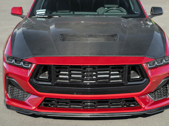 2024+ FORD MUSTANG S650 | CARBON FIBER FRONT GRILLE INSERT REPLACEMENT UPPER & LOWER