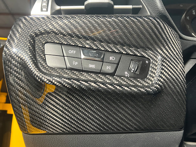 2020-Up Toyota GR Supra A90 A91 | Factory Style CARBON FIBER Headlight Adjustment Switch Button Cover