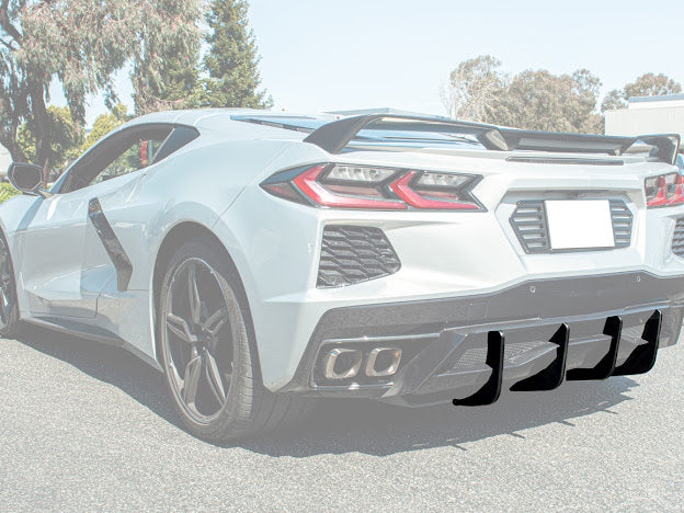2020+ CORVETTE C8 Z51 REAR LOWER DIFFUSER FINS *ADD-ON*