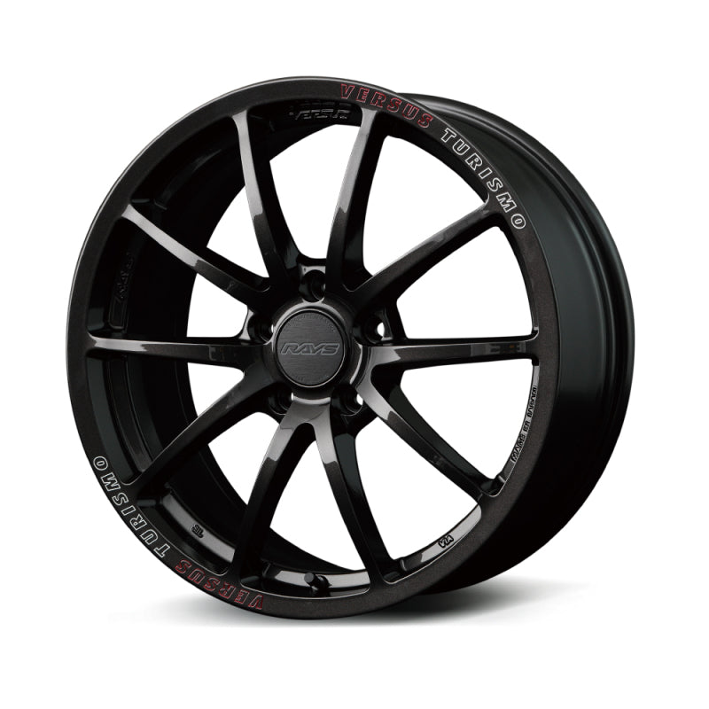 Versus VT125S 18X7.5 +45 5x100 Super Dark Gunmetal/MC/RAP (Red Clear)