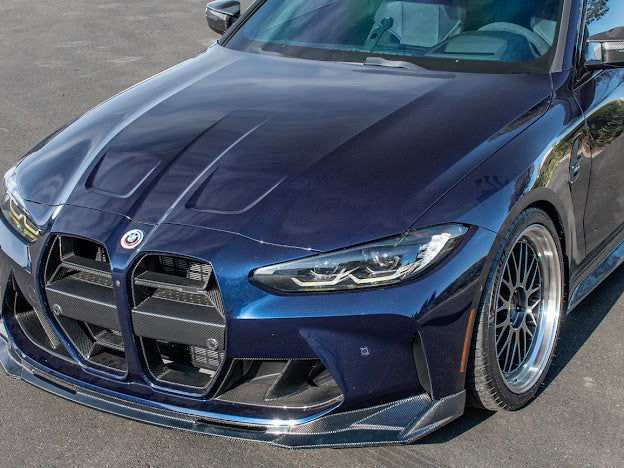 2021-Up BMW G80 M3 & G82 / G83 M4 | M-Performance Style CARBON FIBER 3-Piece Front Bumper Lip Splitter Ground Effects