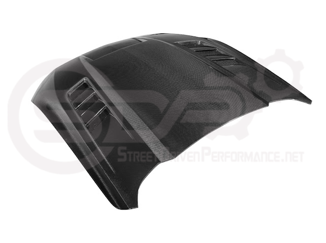 2018-2023 FORD MUSTANG S550 | TERMINATOR STYLE CARBON FIBER FRONT AIR VENTED HOOD