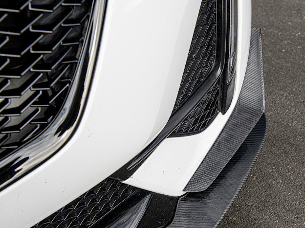 2020-2024 CADILLAC CT5-V & CT5 SPORT | BLACKWING PACKAGE CARBON FIBER FRONT LIP SPLITTER CANARDS