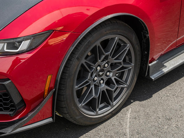 2024-UP FORD MUSTANG S650 | GT350R PERFORMANCE STYLE CARBON FIBER FENDER FLARES MUD FLAPS