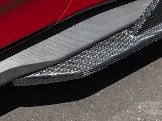 2024-UP FORD MUSTANG S650 | GT350R PERFORMANCE STYLE CARBON FIBER SIDE SKIRTS EXTENSION ROCKER PANELS GROUND EFFECTS