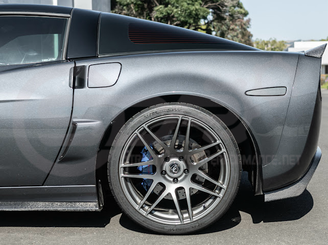 2005-2013 Chevrolet Corvette C6 |Z06 ZR1 STYLE CARBON FIBER Front & Rear Splash Guard Mud Flaps