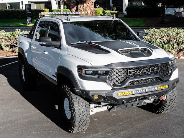 2019-UP RAM 1500 TRX CARBON FIBER FRONT UPPER GRILLE TRIM SURROUNDING