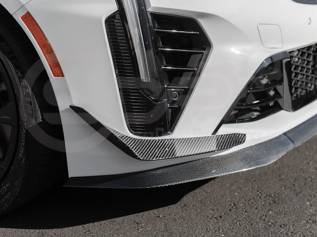 2020-UP CADILLAC CT4 BLACK WING | CARBON FIBER FRONT BUMPER CANARDS
