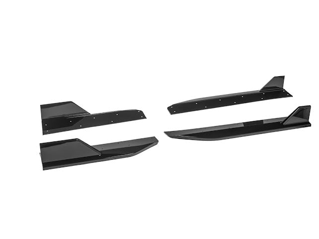 2024-UP FORD MUSTANG S650 | GT350R PERFORMANCE STYLE CARBON FIBER SIDE SKIRTS EXTENSION ROCKER PANELS GROUND EFFECTS