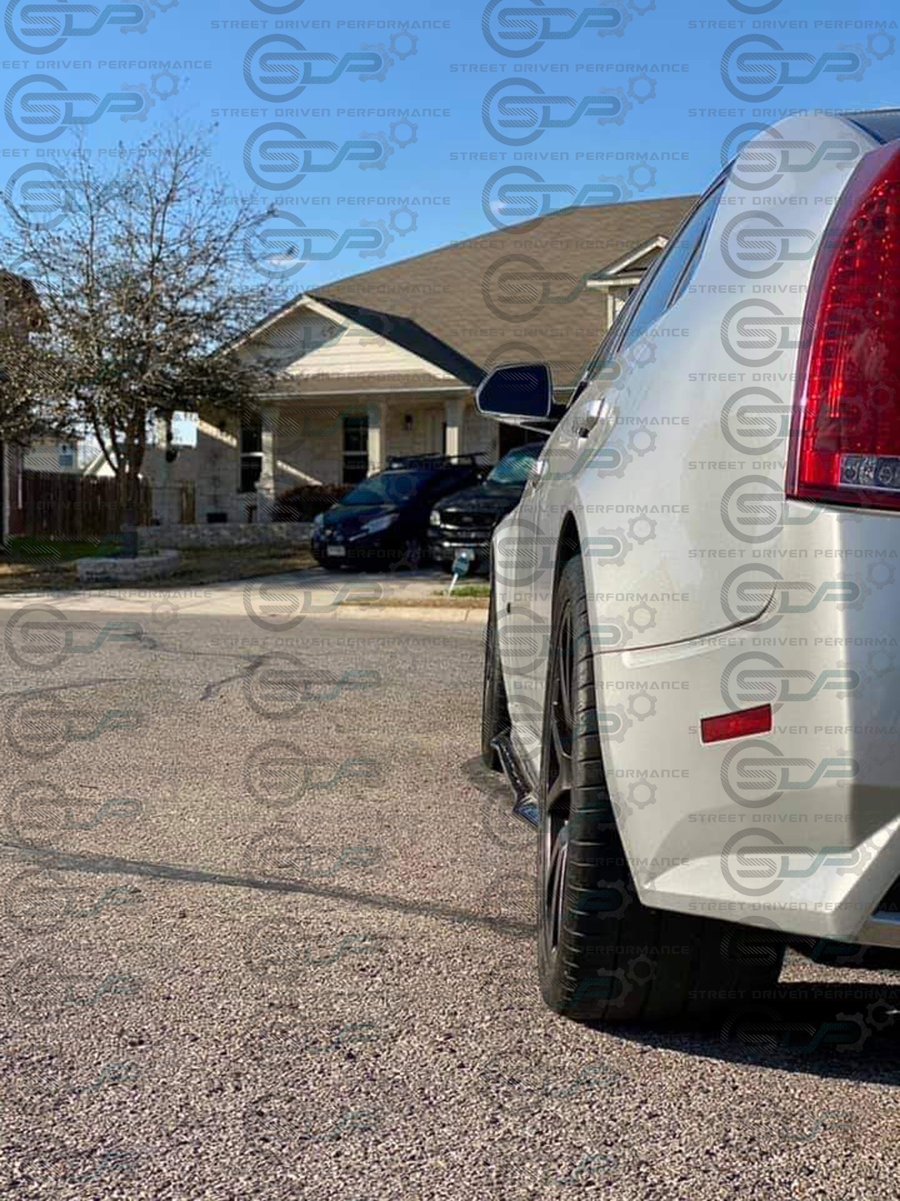 2009-2015 CADILLAC CTS-V CARBON FIBER FRONT SPLITTER & SIDE SKIRTS ROCKER PANELS GROUND EFFECTS