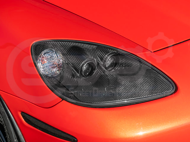2005-2013 CHEVROLET CORVETTE C6 | FACTORY OEM STYLE CARBON FIBER  HEADLIGHTS HOUSING REPLACEMENT