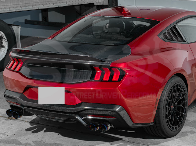 2024-Up Ford Mustang S650 | Factory Integrated Ducktail Style Carbon Fiber Replacement Rear Trunk Lid
