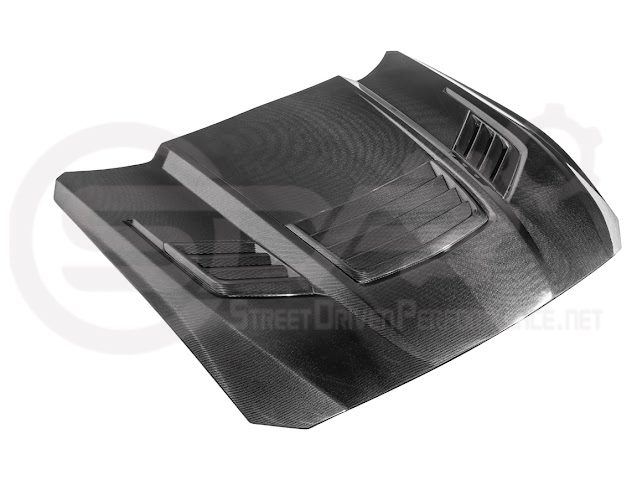 2024-UP FORD MUSTANG | SUPER SNAKE STYLE FRONT VENTED HOOD